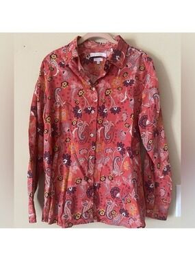 Foxcroft for Appleseed’s Pink Paisley Blouse 14